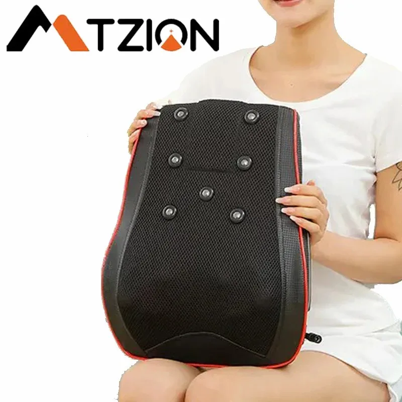 

MTZION Massage Pillow-Electric Finger Press Belt 20 Heating Massage Head,Lumbar Spine Rolling 3D Kneading,Back Massage for Relax