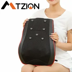 MTZION almohada de masaje, cinturón eléctrico para prensar los dedos, cabezal de masaje con calefacción 20, columna Lumbar, amasamiento 3D rodante, masaje de espalda para relajarse