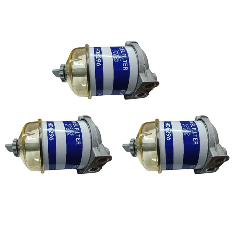 3X فلتر الديزل فاصل الماء الزيتي كوب واحد الجمعية 7111-296 HDF296 فلتر الوقود العالمي 296 عناصر التصفية