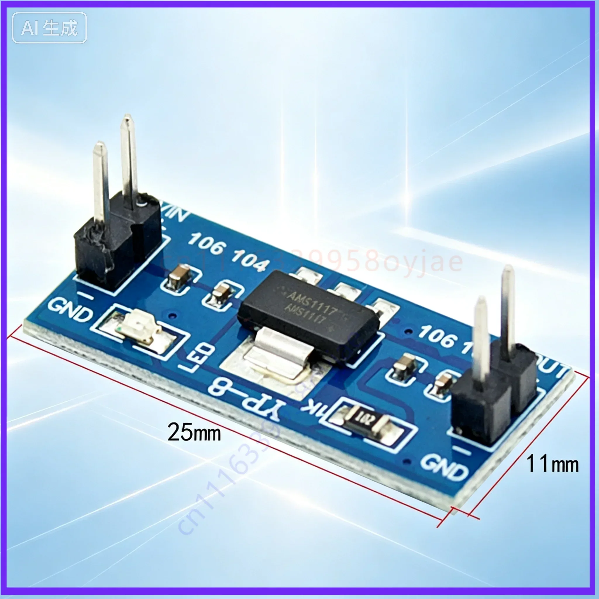 Voltage Regulator Board for AMS1117,DC 3.3V 5V Step-Down Module 2P Pin Header 800mA Power Board 10pcs