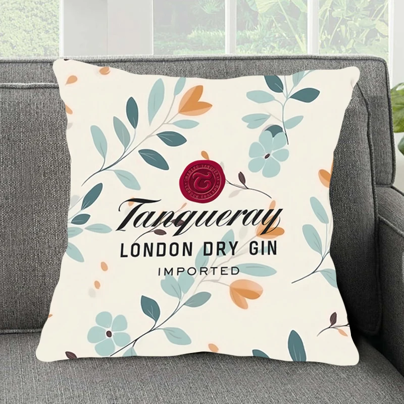 New pillowcase bedding comfortable square pillow sofa Tanqueray Gin brand logo Pillow cover tide cushion pillowcase Home Decor