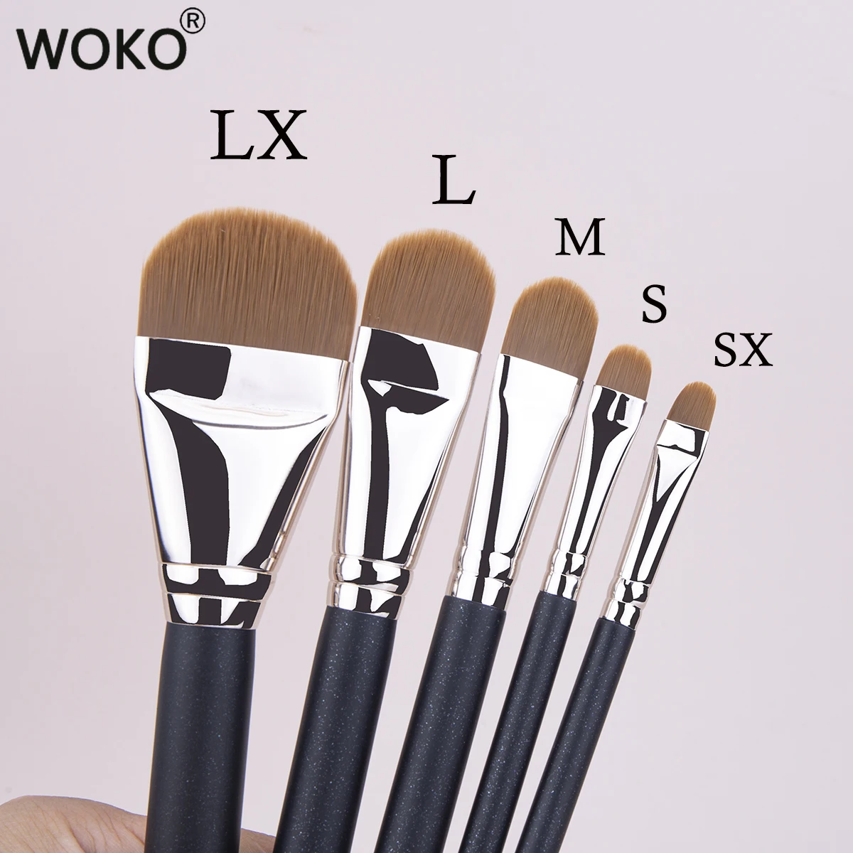 5 PCS Foundation Concealer Makeup Brush Sets Ultra-thin Contour Foundation Liquid Concealer Cream Make-up Tool 5 Types Sizes