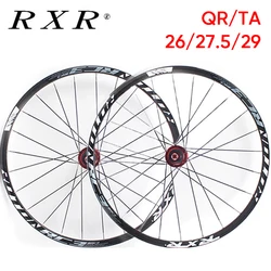 RXR Bicycle Wheels 26 27 5 29 MTB Wheelset Carbon Hub Bike Aluminum Alloy Wheel Set Mountain Bicycle Rims 11 Speed MTB Bike Part