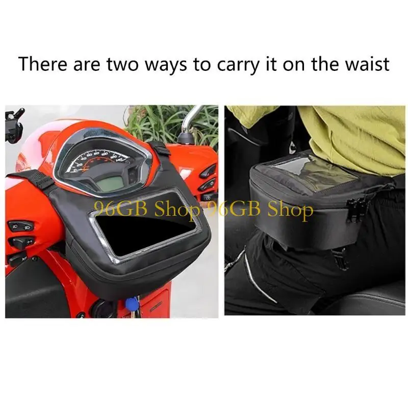 

96GB Motorcycle Headbag Front Fork Head Storage Bag Phone Navigation Pocket Traveling