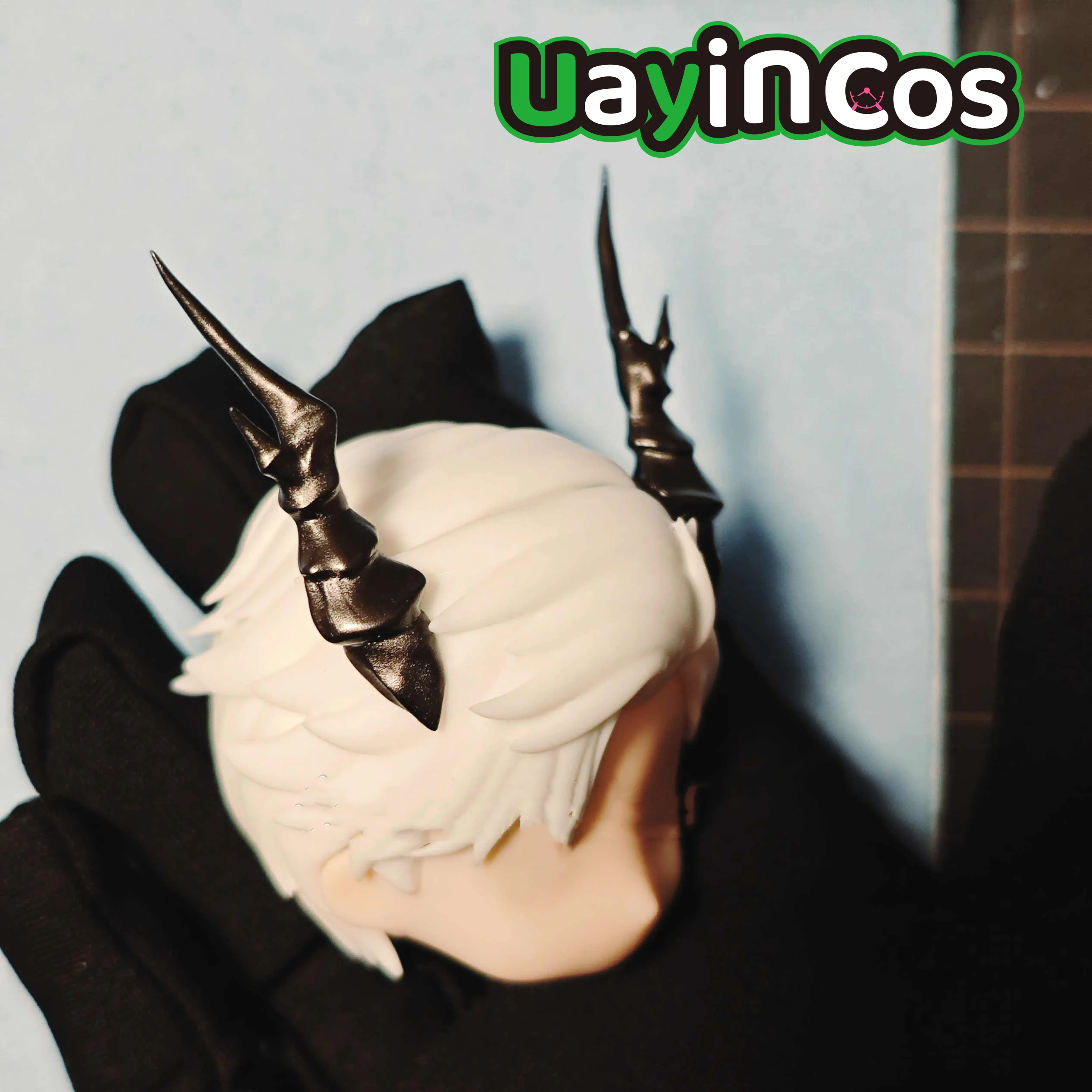 Love and Deepspace Sylus Handmade ob11 ob22 Gsc BJD Model Black Dragon Horn Hair Shell Cute Game Props Anime Figure Toy Kids Gif