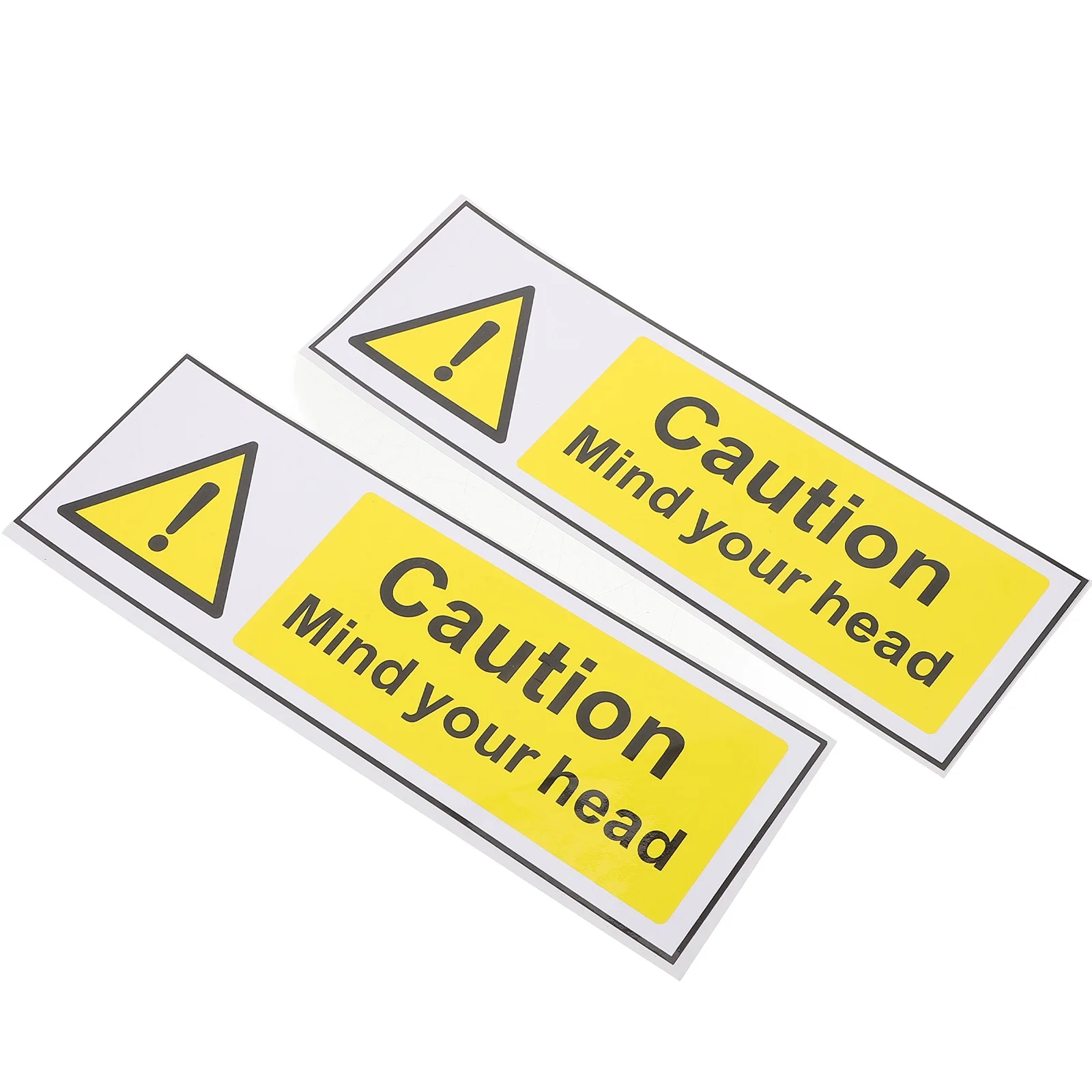 ملصقات تحذير السلامة 2 ورقة Pp ورق صناعي مقاوم للماء متين لمصانع معدات الآلات والمستودعات