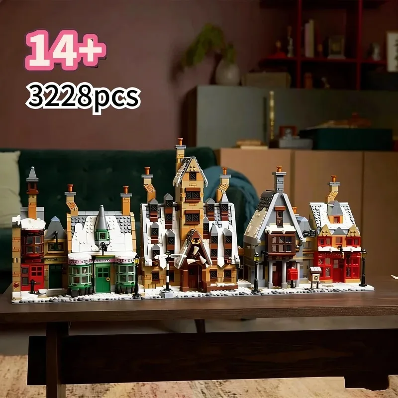 New 3228 PCS Hogsmeade Village Building Blocks Rich Detail Assembly Work Birthday Gift