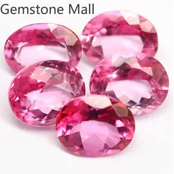 VVS Grade Oval Pink Topaz for Silver Jewelry DIY 4mm*6mm To 10mm*14mm Natural Topaz Loose Gemstone 925 Silver Ring DIY Supplier
