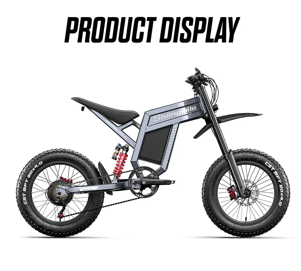 

Adult E-bike 1500W Motor Men's E-Mountain Bike 60V30AH Battery Electric Bicycle 20" Fat Tire Electric Bike