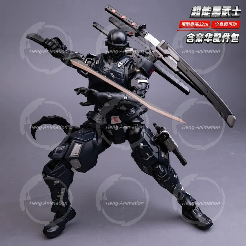 

Ultra-Active Black Warrior Collectible Action Figure Display Piece movable Finished Model Toy Snake Eye Soldier Figure