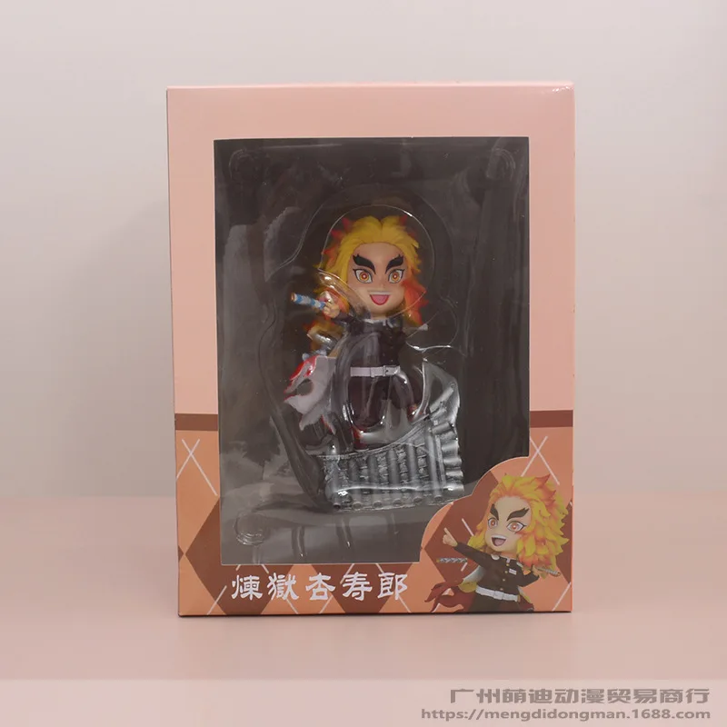 

17cm Anime Demon Slayer Rengoku Kyoujurou standing posture Action Figure PVC model Toys Desk Decor car ornament Gifts boxed