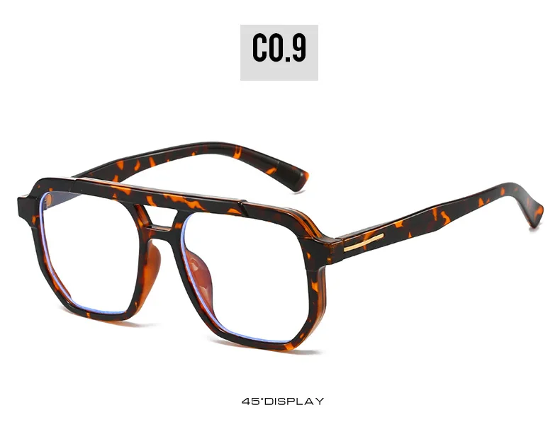 2025 Doppelstrahl-Quadrat-Sonnenbrille für Herren und Damen, Liniendekoration, geeignet für alle Sonnenschutz im Luftfahrt-Stil – Detail 15