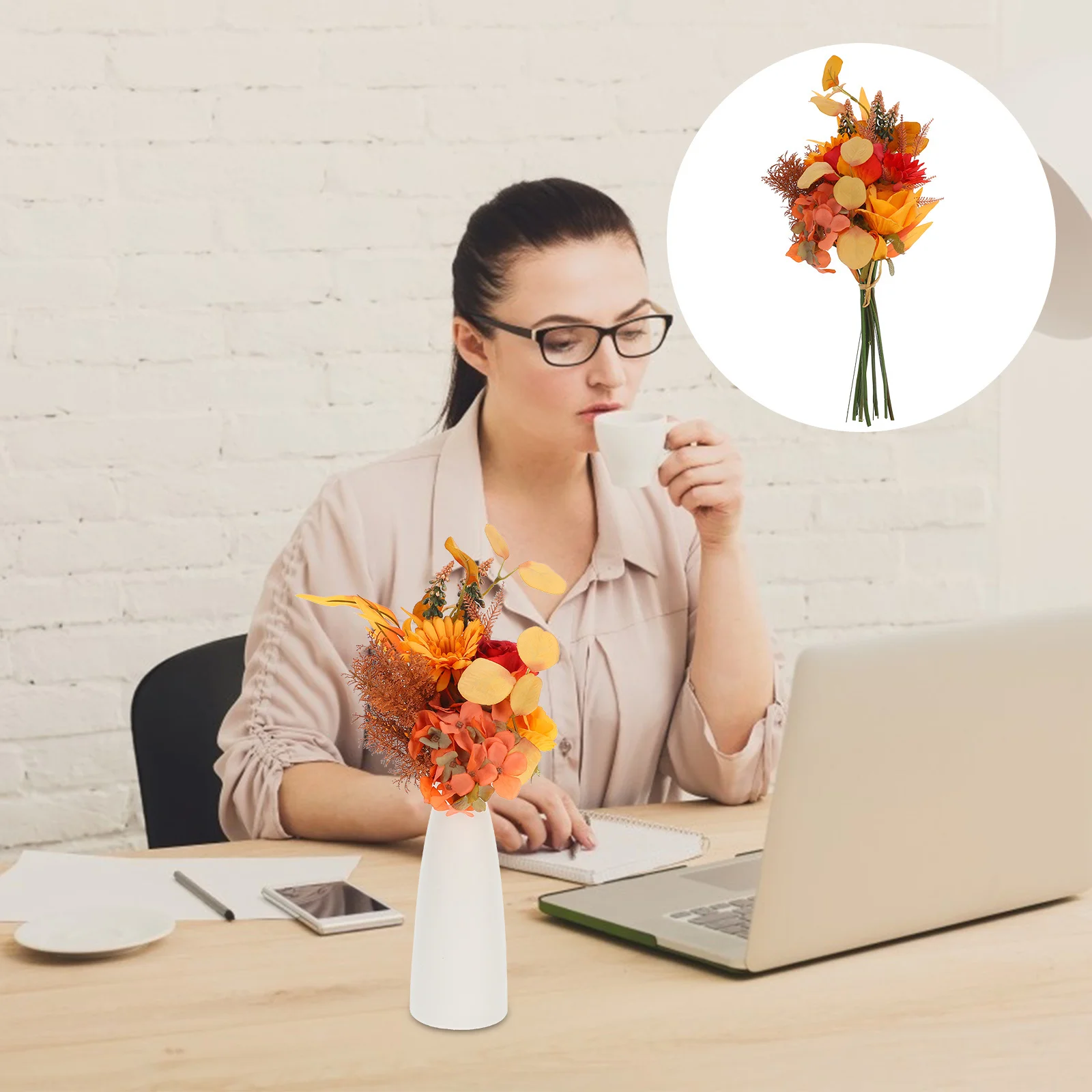 

1Pcs Autumn Imitation Flower Bouquet Artificial Plant for Thanksgiving Day Home Party Decorative Arrangement Fake Flower