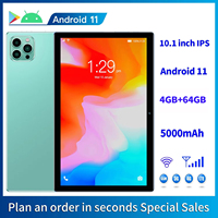 BDF 10.1 Inch Tablet Android 11, 4GB RAM 64GB ROM,1TB Expand,1280x800 IPS Screen 5000MAH Battery,GMS 3G Network,WiFi