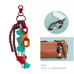 New Colorful Keychain Creative Couple Lock Bag Pendant DIY Hanging Accessory Independent Bag Accessory