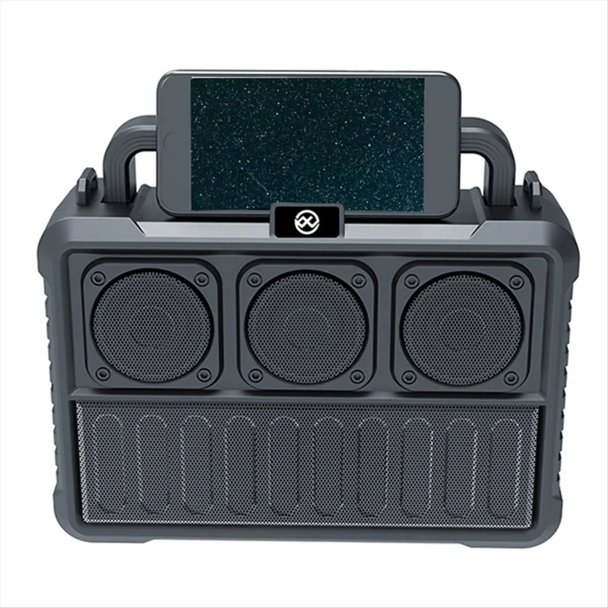 

Беспроводная Bluetooth-колонка CCDDBG Solar с FM-радио, портативная уличная Bluetooth-колонка с фонариком, серебристая