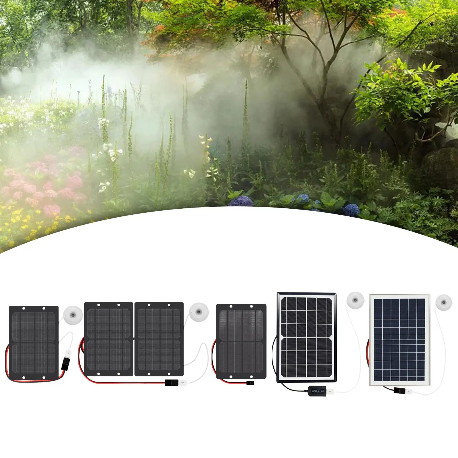 เครื่องทําความชื้นแผงโซลาร์เซลล์แบบพกพา, USB Mini Atomization Spray Humidifier สําหรับบ้าน