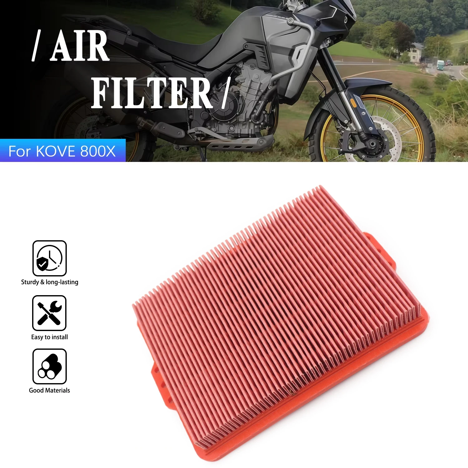 For KOVE 800X ADV 800 Rally ZF800GY 2024 2025 Air Intake Cleaner Air Filter Element Motorcycle Part