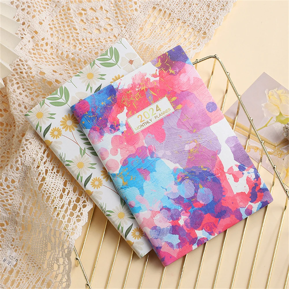 A5 Agenda Planning Notebook Diary 365-Day Book Habit Schedule Diary Notebook Weekly Calendar Blank Thickened Roll Book