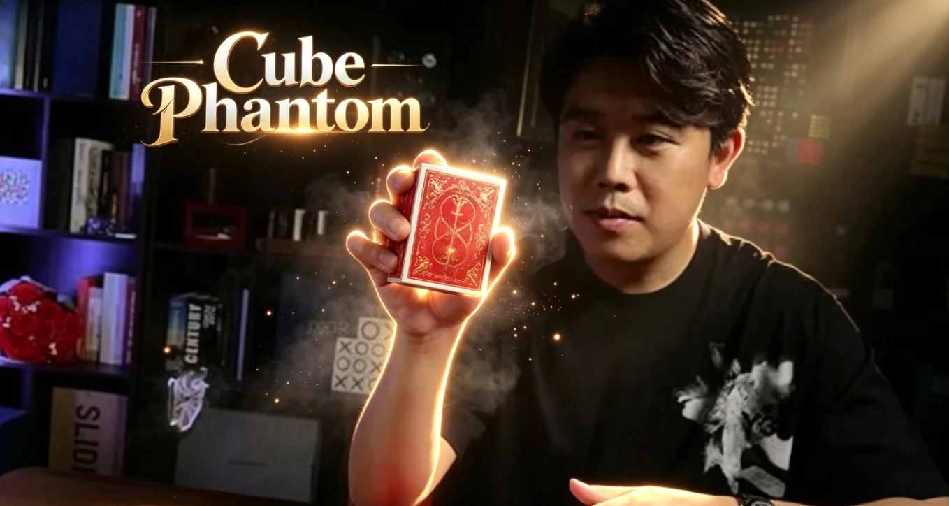 Funny Cube Phantom Magic Shade of the Cube Close Up Magic Tricks Illusions Street Gimmicks Magician Card Deck Stage Magia Props