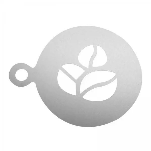 Foam Coffee Template Stainless Steel Painting Stencil Reusable Baking Tool for Cupcake Cappuccino Decoration