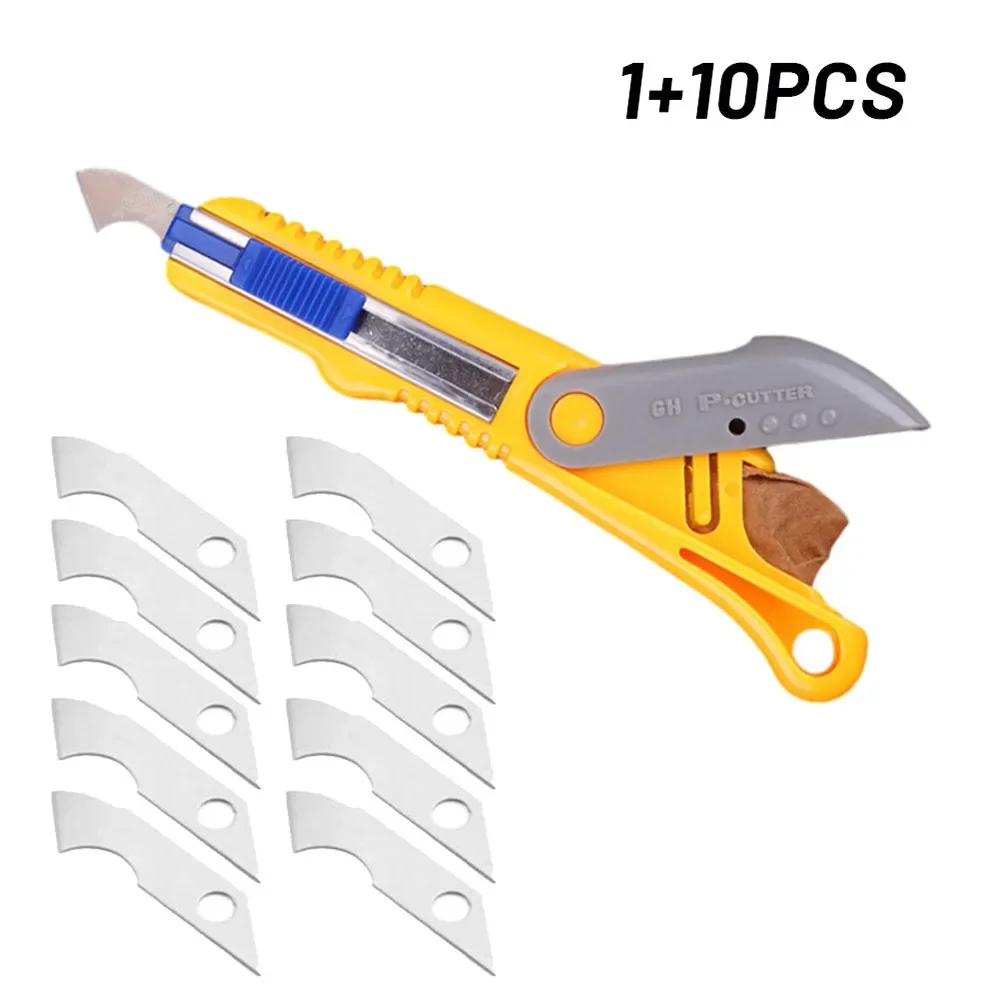 Hook Knifes PVC Acrylic Board Manual Envelope Cutter Paper Mini Knifes Box Opener Cutting Tool With Replacement Blades