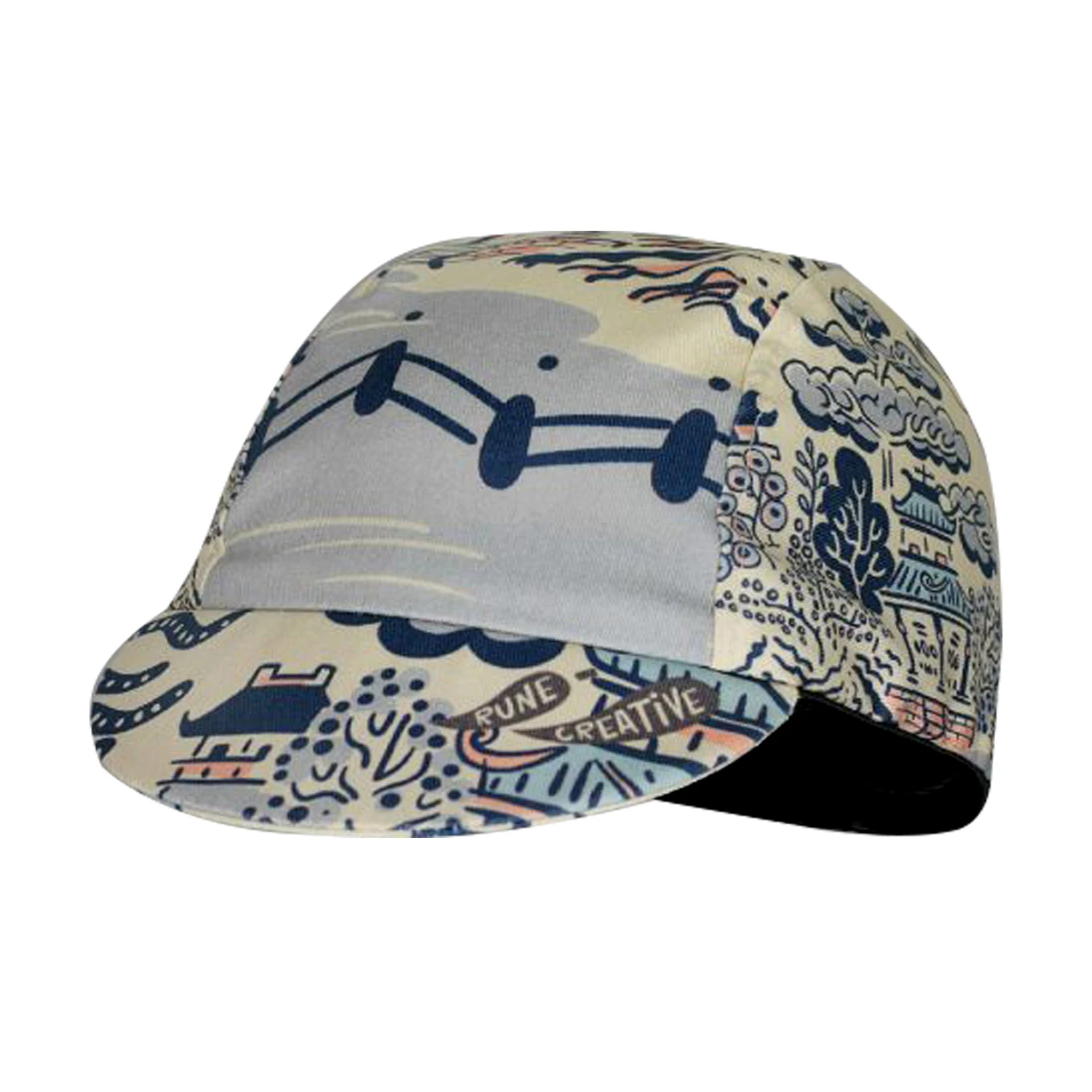 Classic Retro Chinese Style Ink Painting Polyester Cycling Caps XIMATT Road Bike Sports Summer Hat Quick Dry Moisture Wicking