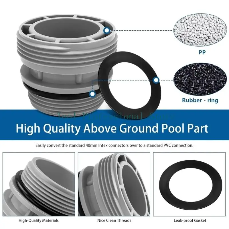 57QF Rubber Hose Adapter Set For Intexs Above Ground Pool Pump Pool Pipe Fitting