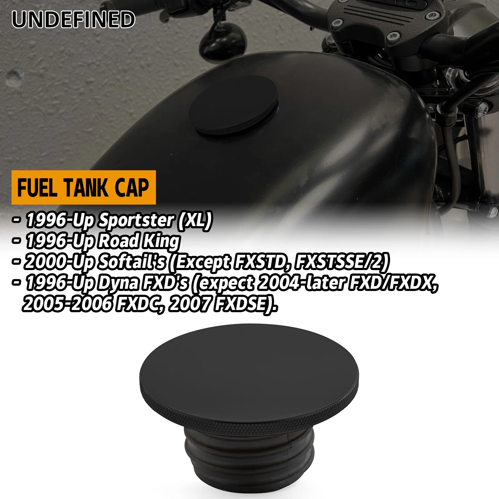 Fuel Tank Gas Cap Cover Right Hand Thread with Knurled Edge Vented for Harley Sportster Road King Softail Dyna 1996-Up Aluminum