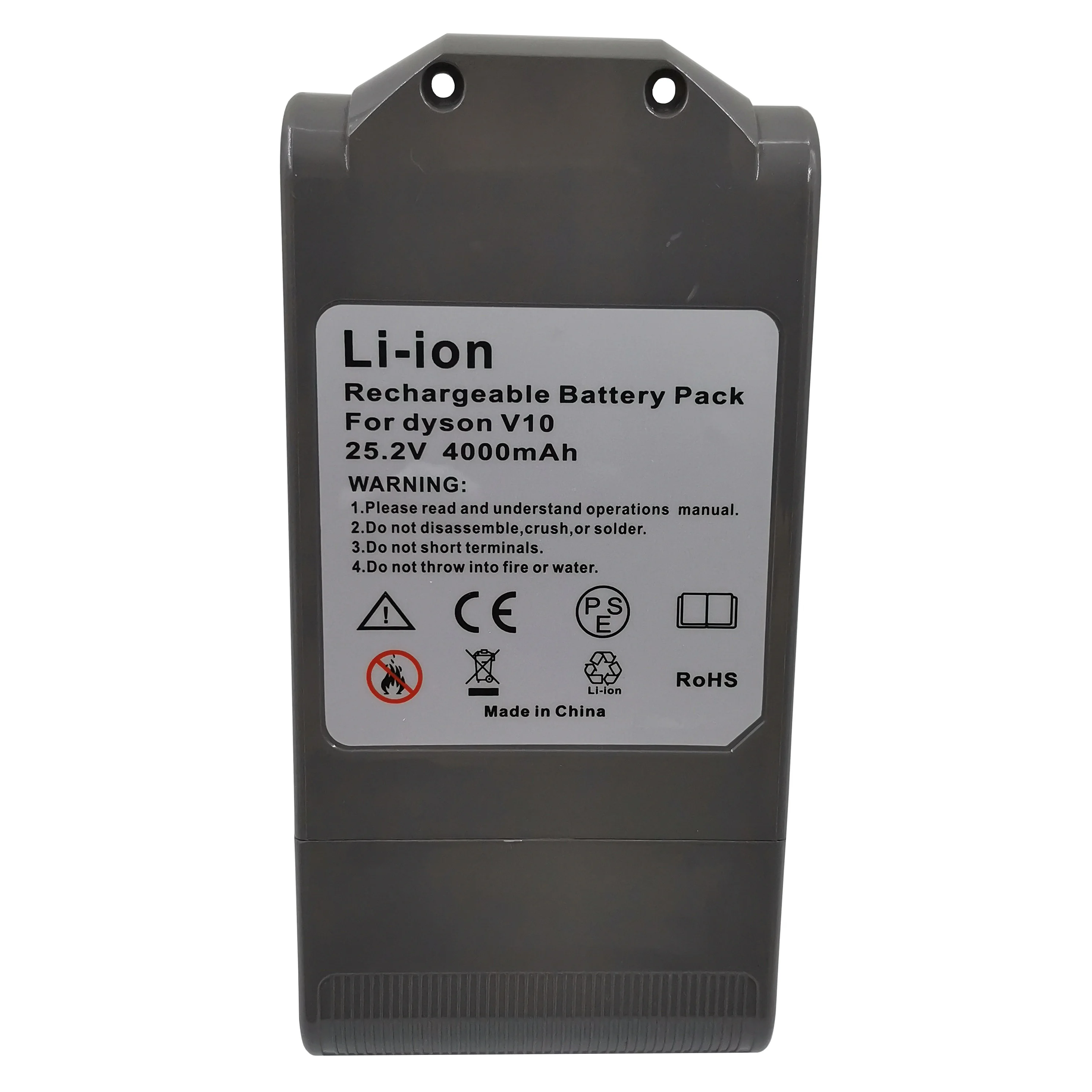 Imagem -02 - Bateria Recarregável Li-ion para Aspirador Dyson Fluffy V10 Cabeça do Motor Sv12 Sobressalente 25.2v 4000mah Novo