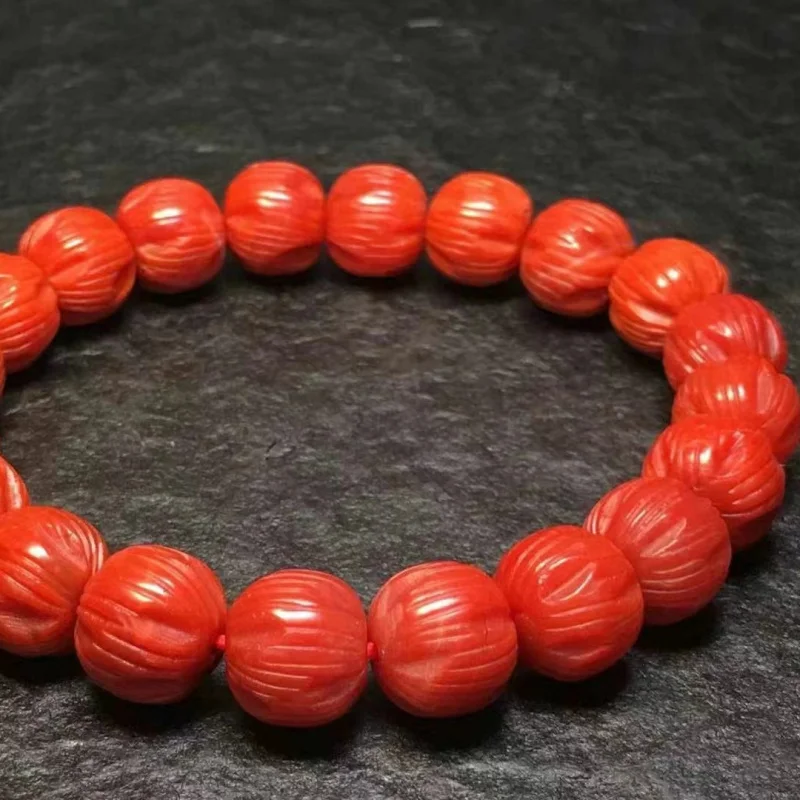 Factory Sichuan Material Waxi South Red Passion Fruit Sub-Bracelet of Color Full of Meat Clean and Seamless B