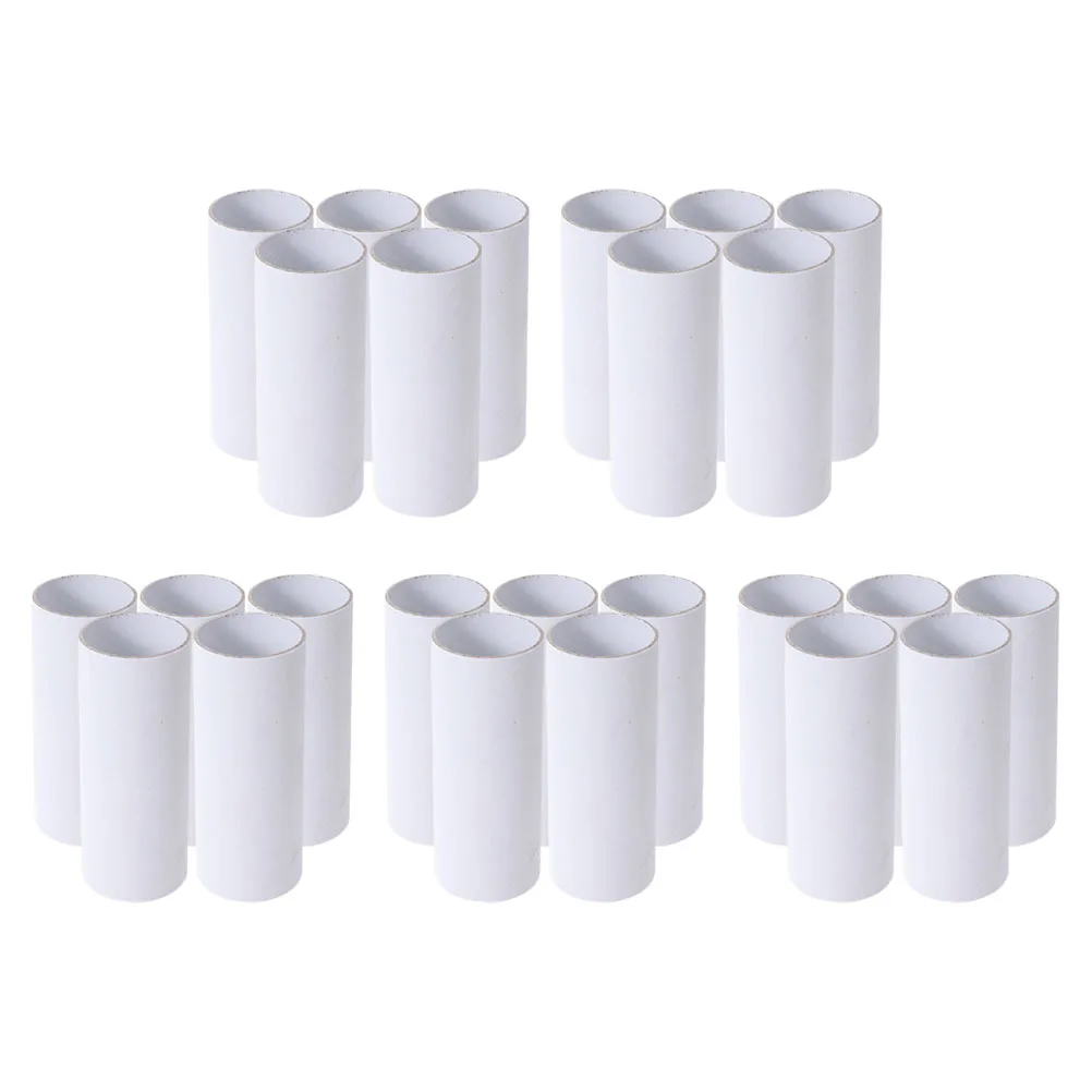

25pcs Craft Rolls Cardboard Tubes Empty Toilet Rolls Paintable Supplies DIY Projects Round Tube Handmade Paper Tube