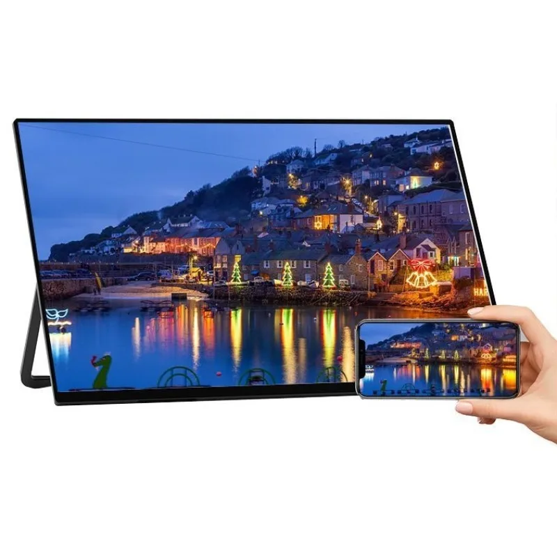 

15.6-Inch wireless screen projection portable monitor, built-in battery, mobile phone computer secondary screen