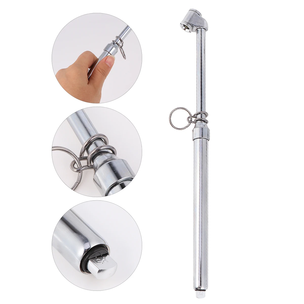 

5 Pcs Tire Pressure Gauge Durable Metal Accurate Reading Car Checking Accessories Portable For Truck SUV Bike Motorcycle
