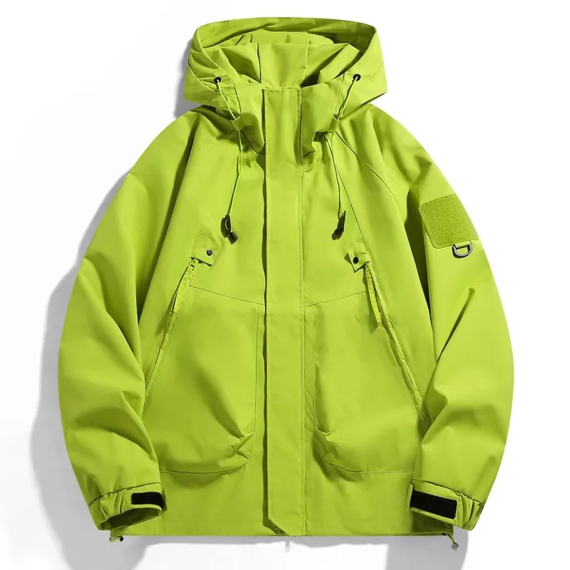 2025 New Cargo Jacket Waterproof, Windproof and Stainproof Hooded Loose Jacket Fashion Jacket Outdoor Mountaineering Wear
