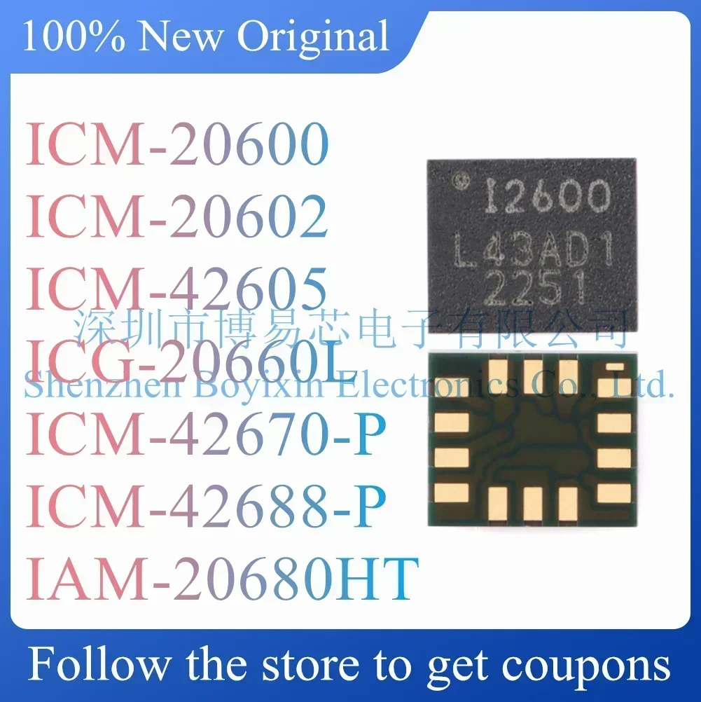 ICM-20600 ICM-20602 ICM-42605 ICG-20660L ICM-42670-P ICM-42688-P IAM-20680HT Versão padrão