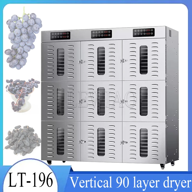 Electric Dried Fruit Vegetable Food Meat Dryer Commercial Food Dehydrator Machine 90 Layer 220V 6400W