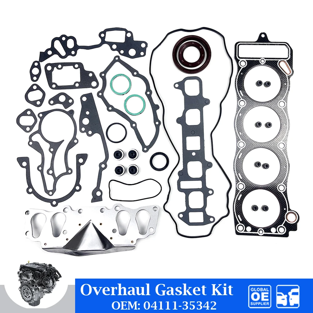 

22R Engine Full Overhaul Gasket Kit For Toyota Dyna 200 Land Cruiser Hilux 2.4L Car Accessories 04111-35342 Auto Rebuilding Set