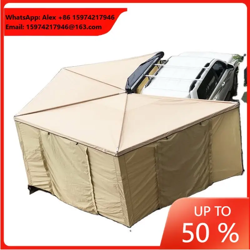 270 Degree Awning Walls Free Standing 4x4 Aluminum Waterproof Truck Car Roof Tent Side Awning Led Awning For Travel Family Camp