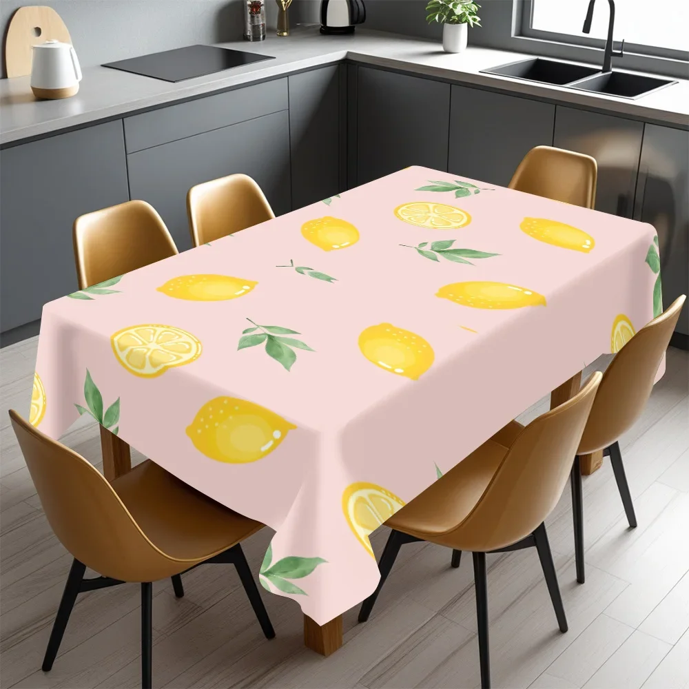 Fruit flower Vibrant Polyester Tablecloth, Ideal for Outdoor Dining, Farmhouse Decor, Easter & Valentine's Day Giftsxzj