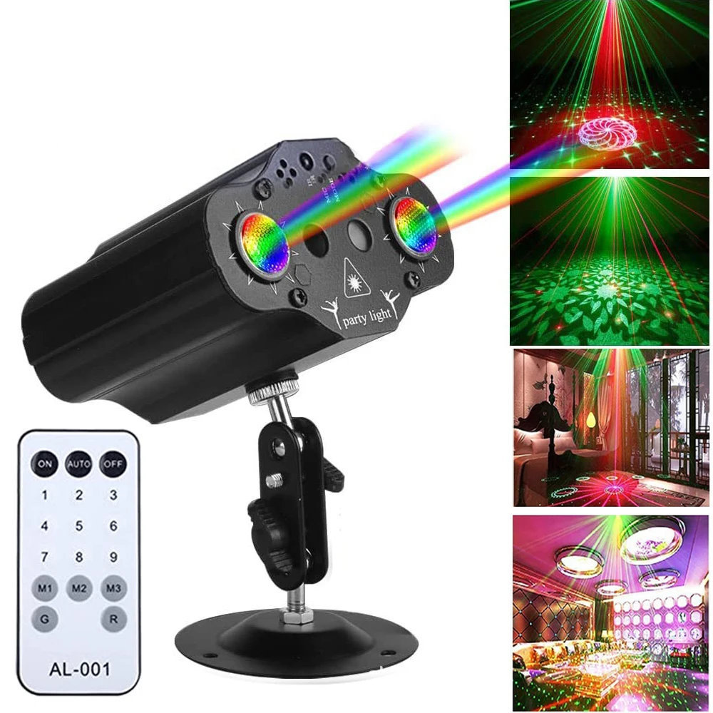 72 Patterns RGB Stage Party Lights Music Sync DJ Disco Stage Effect Lamp for Christmas Wedding KTV Bar Home Party Decoration