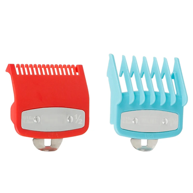 New 2Pcs 1.5/4.5mm Electric Hair Clippers Limit Comb Haircut Calipers Electroplating Limit Comb Positioning Comb Beard Trimmers