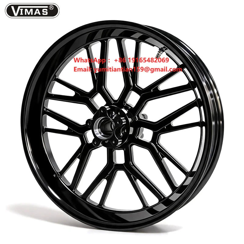 Customized VIMAS -Davidson Motorcycle Aluminum 6061 T6 Alloy Anodized Black Wheels 19-32inch Front Retrofit/Upgrade for Road