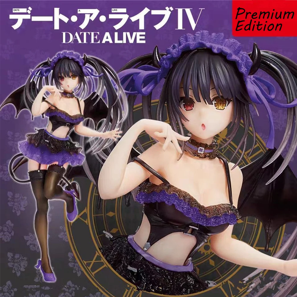 21cm Coreful DATE A LIVE IV Anime Figure Sexy Purple Devil Kurumi Tokisaki Action Figure PVC Adult Collection Model Doll Toys