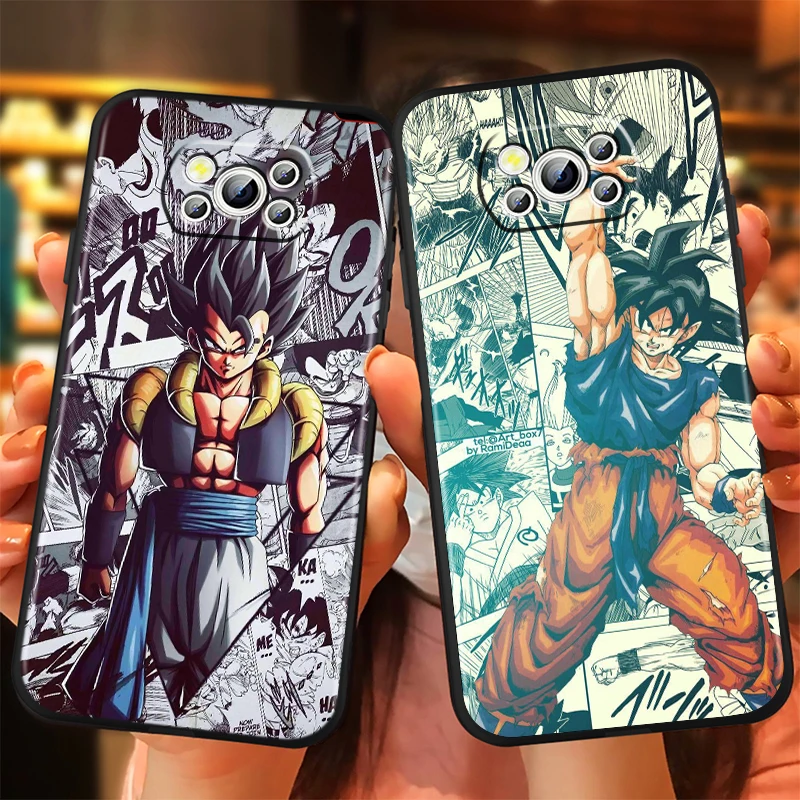 D-D-Dragons B-Balls Z Cartoon For Xiaomi Mi Poco F5 F4 F3 X6 X5 X4 X3 M6 M5 M5S M4 M3 C65 Pro GT NFC 5G Black Cover Phone Case