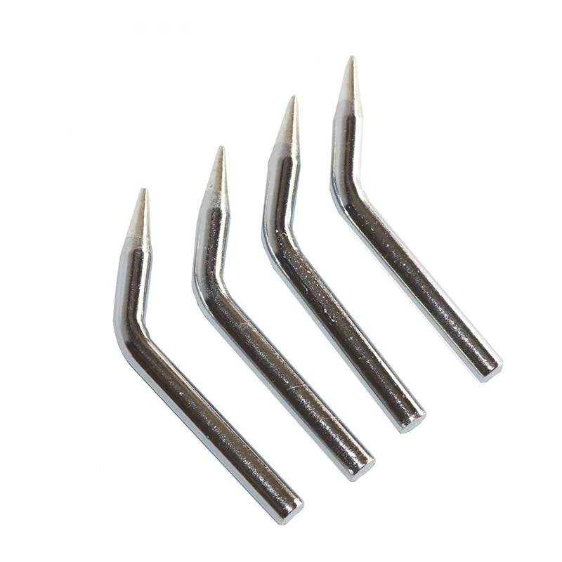 3Pcs Lead-Free Soldering Tip 40W 60W 80W 100W Replacement Soldering Iron Tip  External Heated Curved Cuspidal Solder Tip