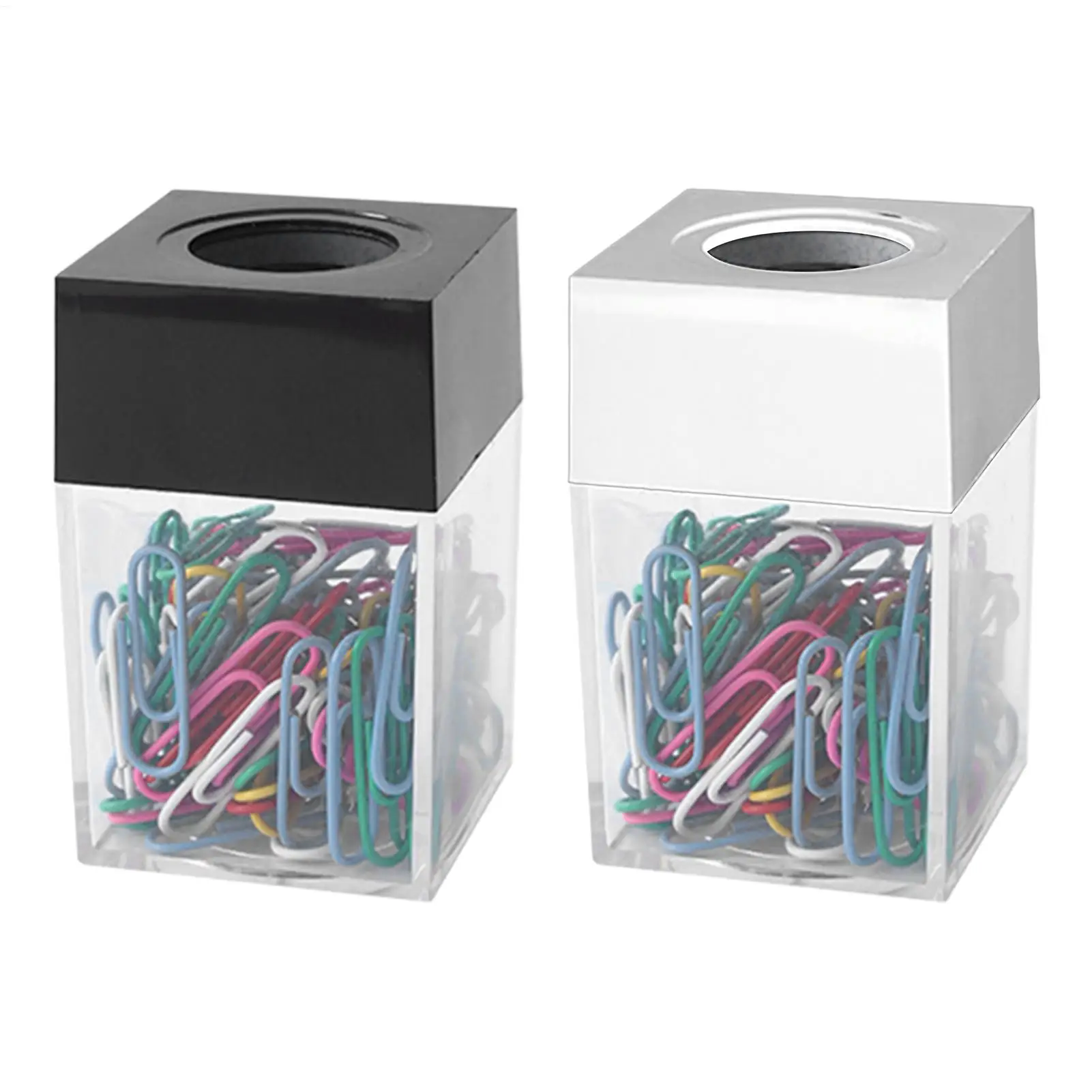 Paper Clip Dispenser Paper Clip Magnetic Holder Transparent Paper Clip Dispenser Holder Paperclip Dispenser Organizer Box
