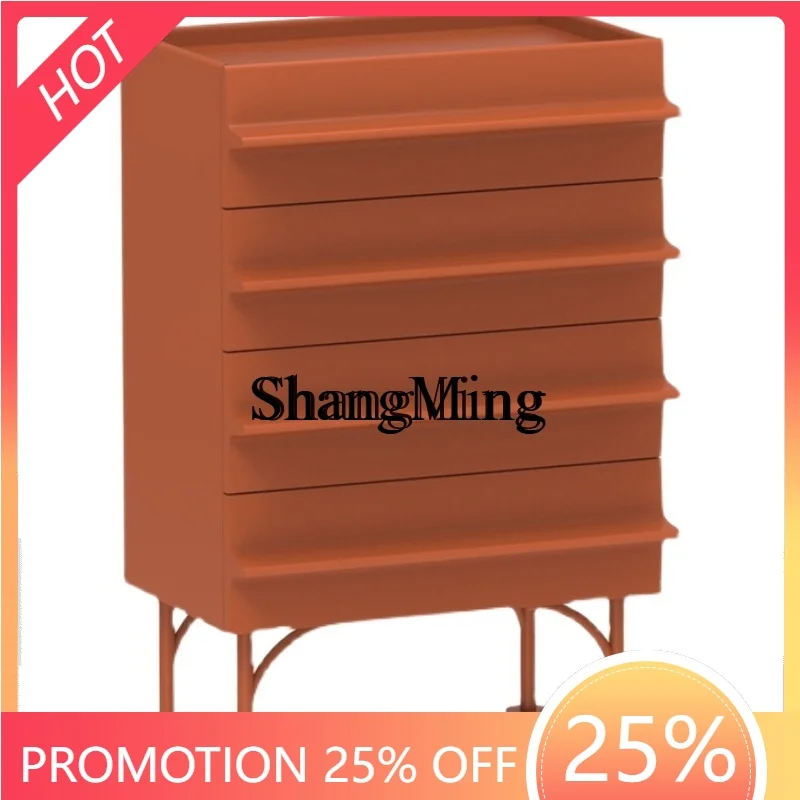 

ZYY exquisite advanced new bedroom chest chest large capacity drawer storage modern simple storage narrow cabinet baking paint