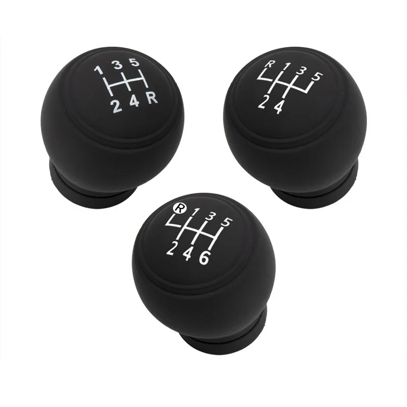 1PC Car Manual Gear Shift Protector - Universal Silicone Round Grip, 5/6 Speed Non-Slip Gear Knob Cover Accessory