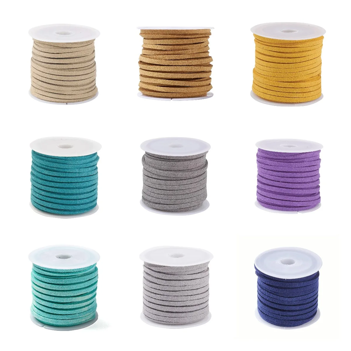 

3mm 5m/roll Flat Faux Suede Cord Leather Rope Thread String for Bracelet Diy Jewelry Making Accessories